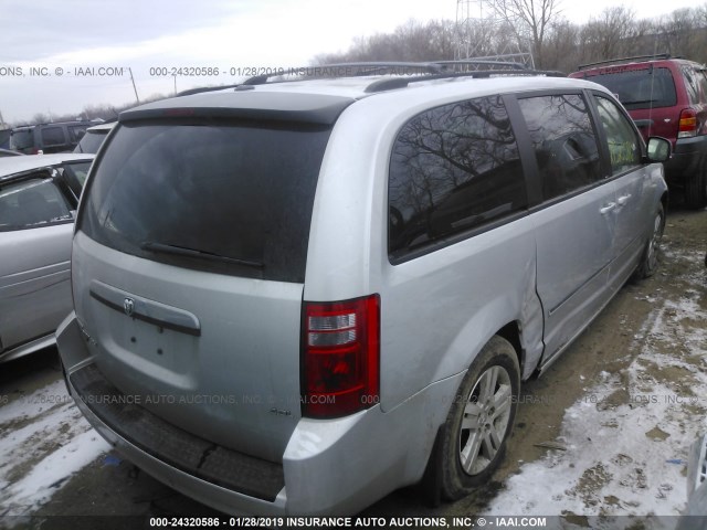 2D8HN54X28R130700 - 2008 DODGE GRAND CARAVAN SXT SILVER photo 4