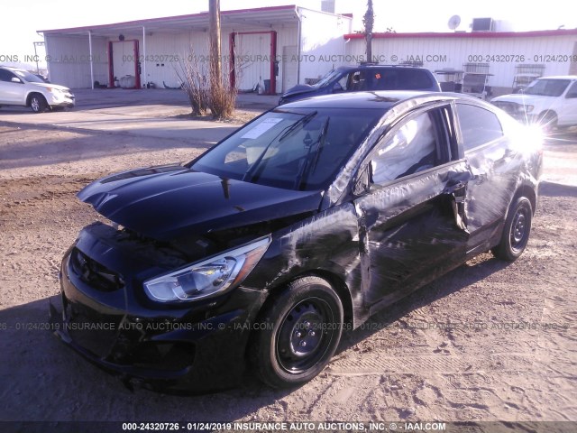 KMHCT4AE6GU078495 - 2016 HYUNDAI ACCENT SE BLACK photo 2