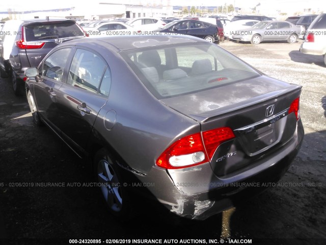 2HGFA16699H512388 - 2009 HONDA CIVIC GRAY photo 3