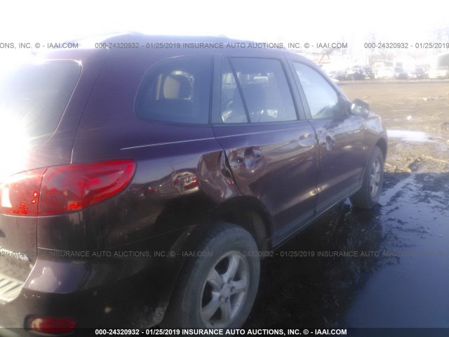 5NMSG13D77H108635 - 2007 HYUNDAI SANTA FE GLS BURGUNDY photo 6