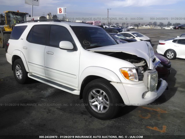 5TDZT34A25S262545 - 2005 TOYOTA SEQUOIA SR5 WHITE photo 1