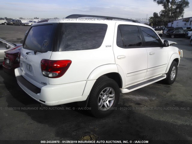 5TDZT34A25S262545 - 2005 TOYOTA SEQUOIA SR5 WHITE photo 4