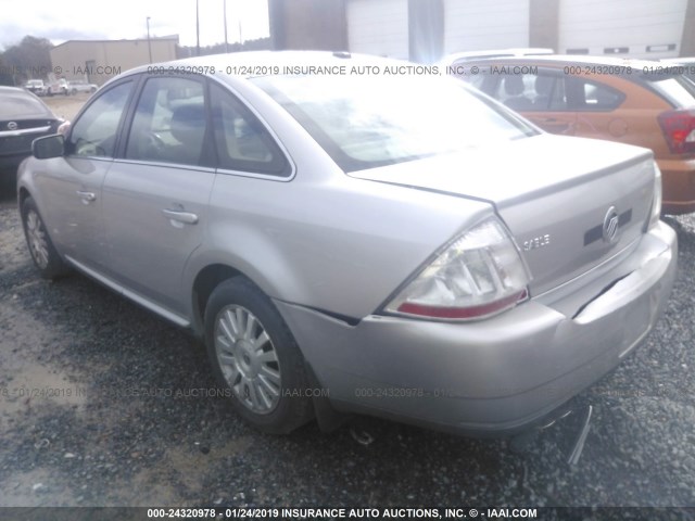 1MEHM40W68G624941 - 2008 MERCURY SABLE LUXURY SILVER photo 3