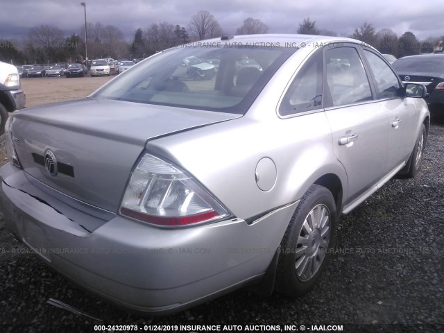 1MEHM40W68G624941 - 2008 MERCURY SABLE LUXURY SILVER photo 4