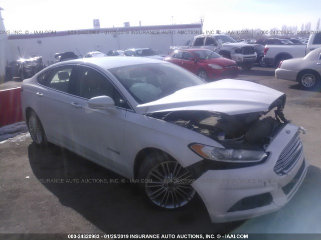 3FA6P0LU6DR267692 - 2013 FORD FUSION SE HYBRID WHITE photo 1