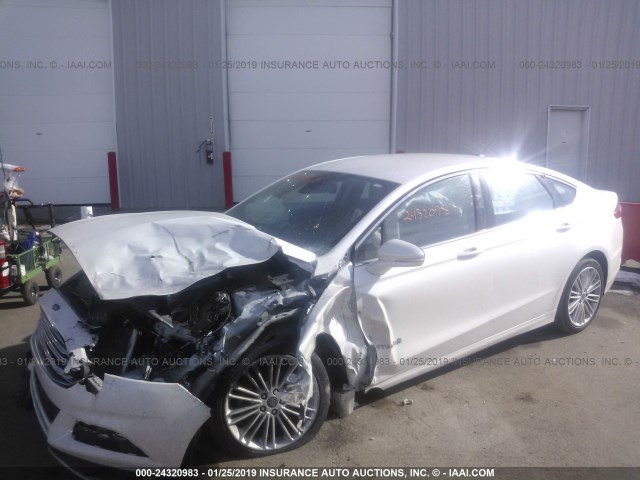 3FA6P0LU6DR267692 - 2013 FORD FUSION SE HYBRID WHITE photo 2