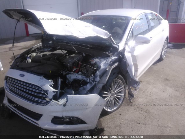 3FA6P0LU6DR267692 - 2013 FORD FUSION SE HYBRID WHITE photo 6