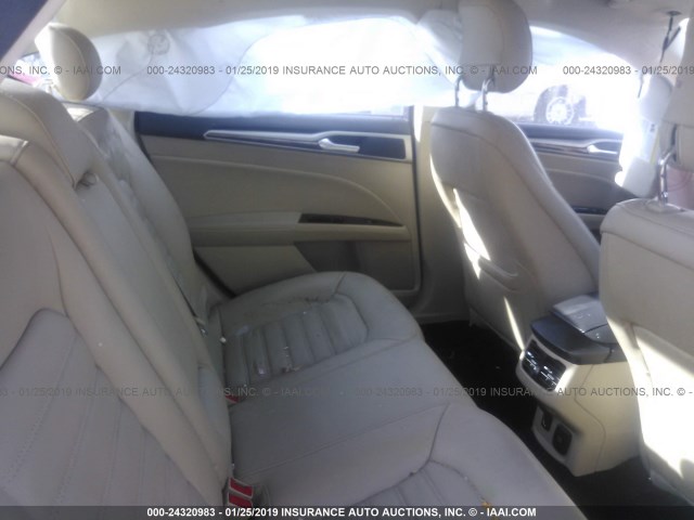 3FA6P0LU6DR267692 - 2013 FORD FUSION SE HYBRID WHITE photo 8