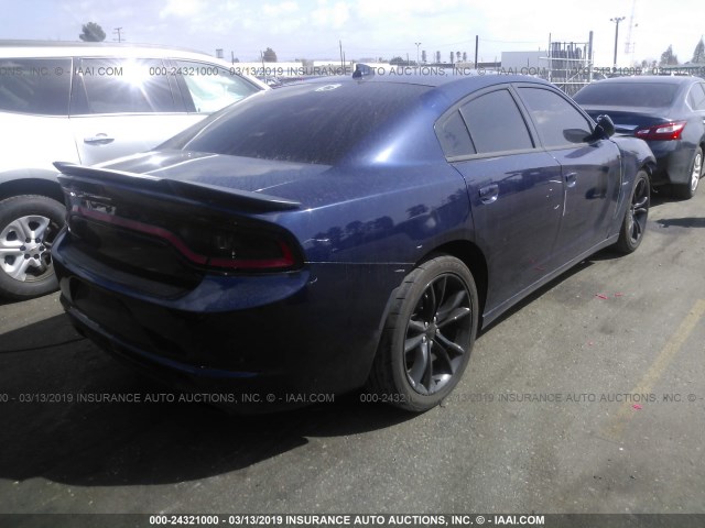 2C3CDXCT6GH179946 - 2016 DODGE CHARGER R/T Dark Blue photo 4