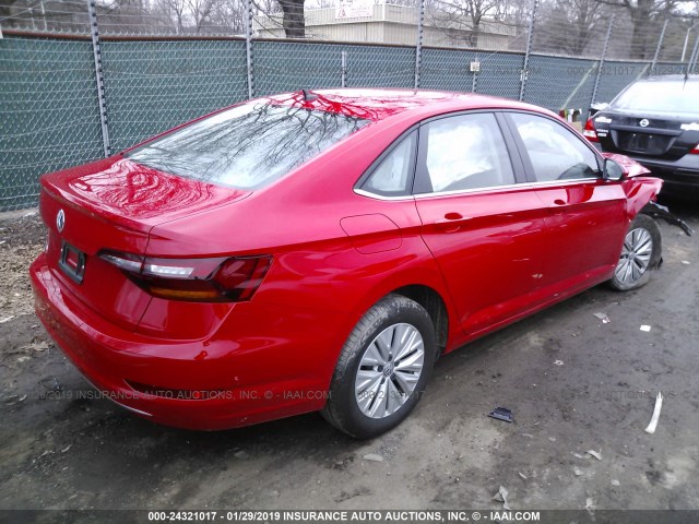 3VWC57BU3KM058379 - 2019 VOLKSWAGEN JETTA S/SE/R-LINE RED photo 4