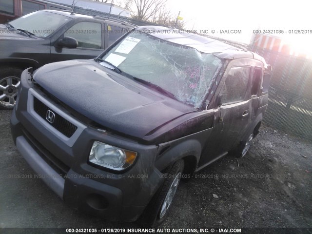 5J6YH28553L050476 - 2003 HONDA ELEMENT EX BLACK photo 2