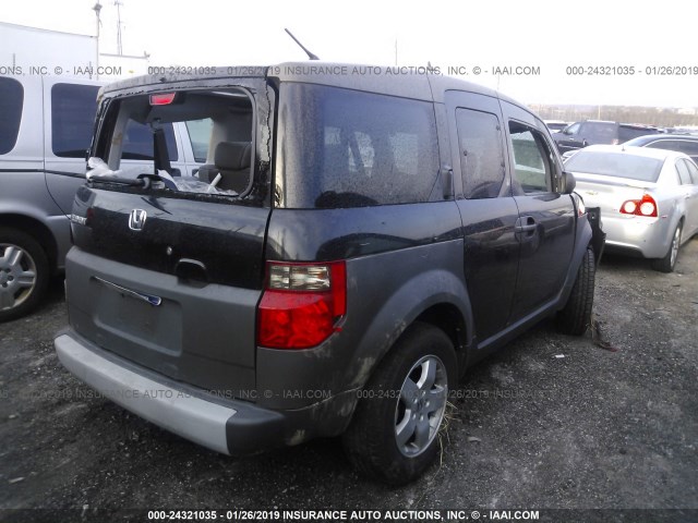 5J6YH28553L050476 - 2003 HONDA ELEMENT EX BLACK photo 4