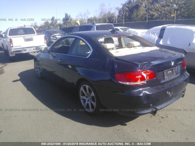 WBAWC73539E270158 - 2009 BMW 335 XI BLUE photo 3