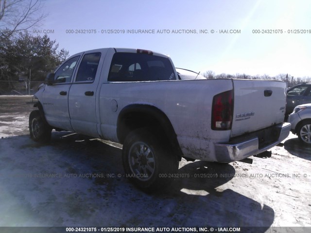 3D7KU28D83G712990 - 2003 DODGE RAM 2500 ST/SLT WHITE photo 3