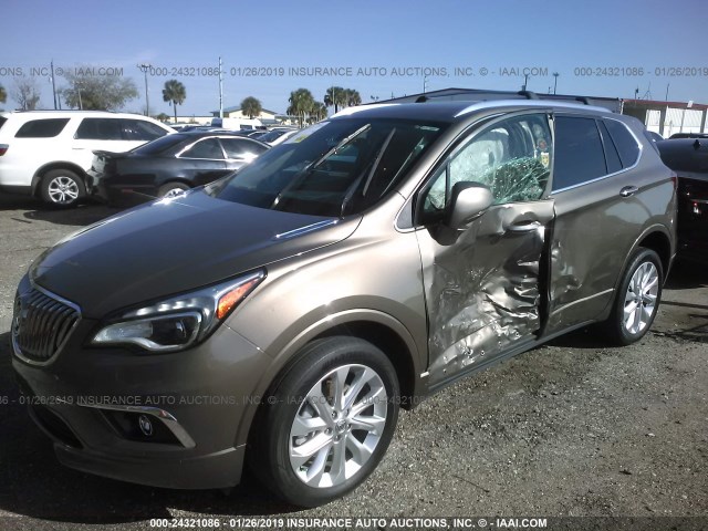 LRBFXESX2GD167720 - 2016 BUICK ENVISION PREMIUM BROWN photo 2