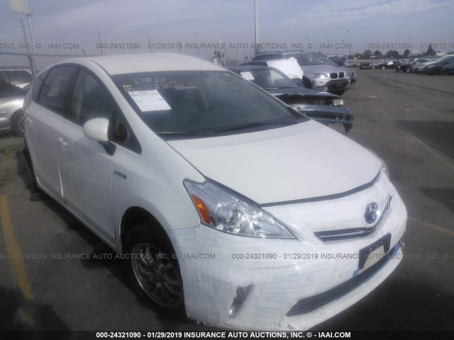 JTDZN3EU4E3293316 - 2014 TOYOTA PRIUS V WHITE photo 1