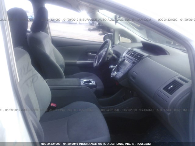 JTDZN3EU4E3293316 - 2014 TOYOTA PRIUS V WHITE photo 5