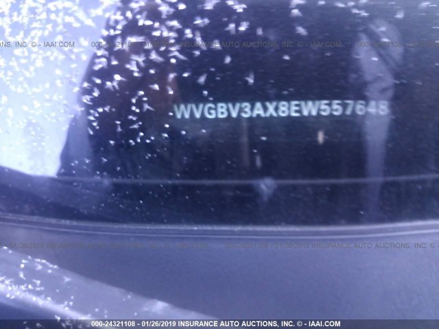 WVGBV3AX8EW557648 - 2014 VOLKSWAGEN TIGUAN S/SE/SEL/R-LINE GRAY photo 9