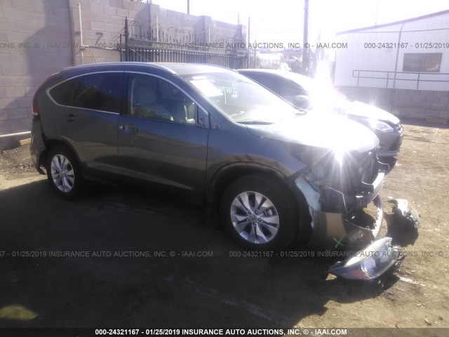 JHLRM3H78CC011669 - 2012 HONDA CR-V EXL GRAY photo 1