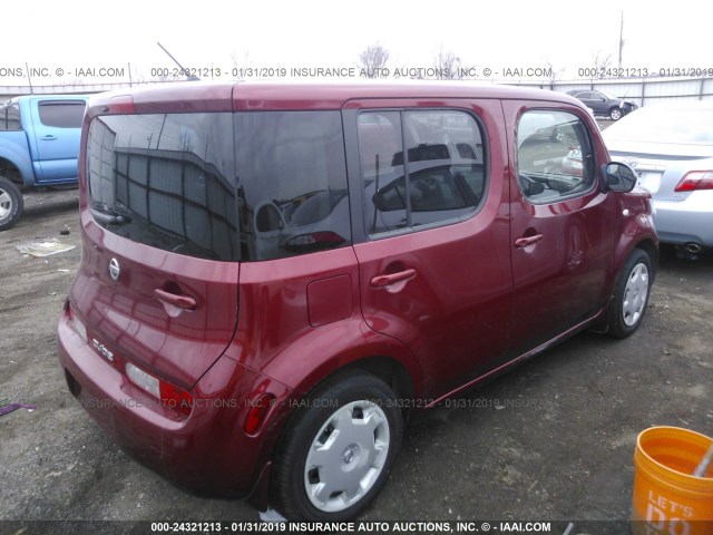 JN8AZ2KR9CT251589 - 2012 NISSAN CUBE S/SL/KROM RED photo 4