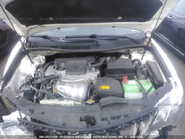 4T1BF1FK9CU107224 - 2012 TOYOTA CAMRY SE/LE/XLE WHITE photo 10