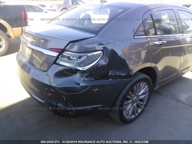 1C3BC2FGXBN577824 - 2011 CHRYSLER 200 LIMITED GRAY photo 6