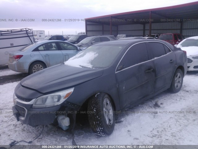 1G11B5SL3EF186987 - 2014 CHEVROLET MALIBU LS GRAY photo 2