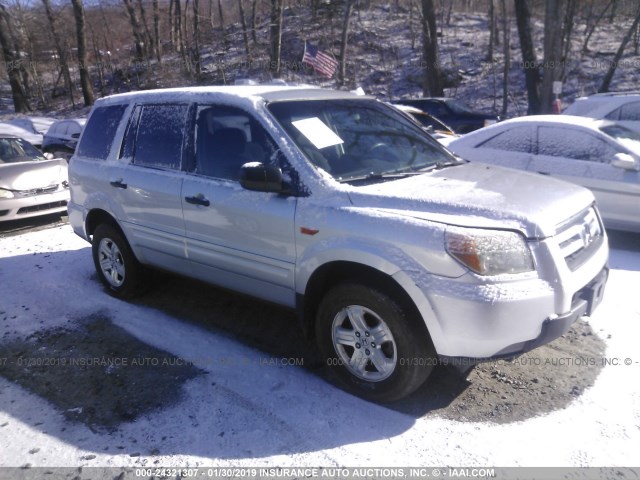 2HKYF18166H556653 - 2006 HONDA PILOT LX SILVER photo 1