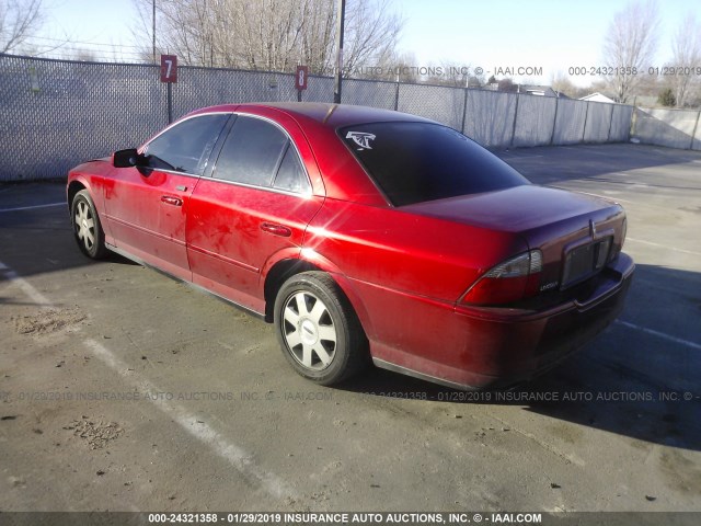 1LNHM86S94Y688016 - 2004 LINCOLN LS წითელი ფოტო 3