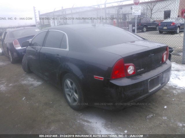 1G1ZG57B794260305 - 2009 CHEVROLET MALIBU LS BLACK photo 3