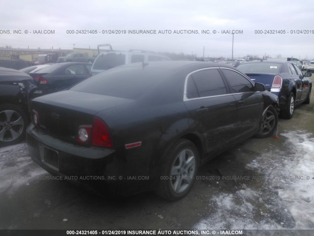 1G1ZG57B794260305 - 2009 CHEVROLET MALIBU LS BLACK photo 4