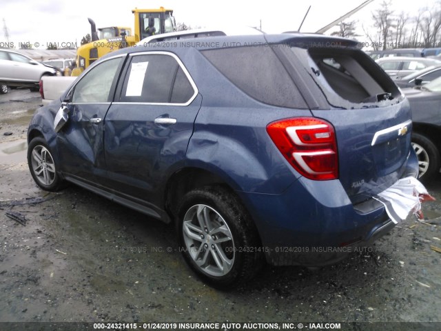 2GNALDEK3G6140159 - 2016 CHEVROLET EQUINOX LTZ BLUE photo 3