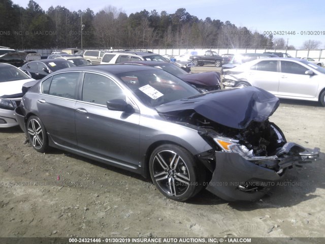 1HGCR2F5XHA104102 - 2017 HONDA ACCORD SPORT GRAY photo 1