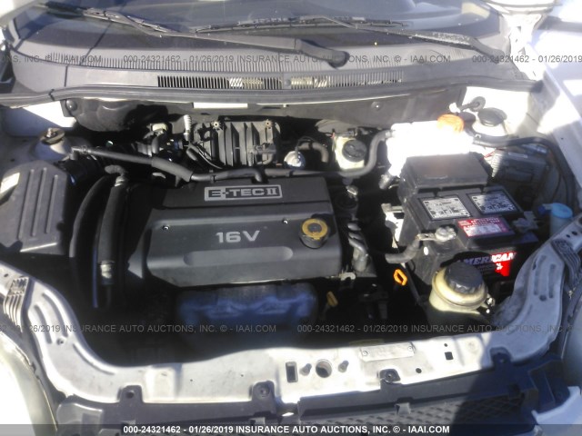KL1TD566X7B145272 - 2007 CHEVROLET AVEO LS WHITE photo 10