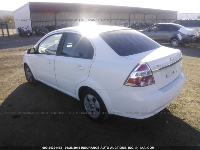KL1TD566X7B145272 - 2007 CHEVROLET AVEO LS WHITE photo 3