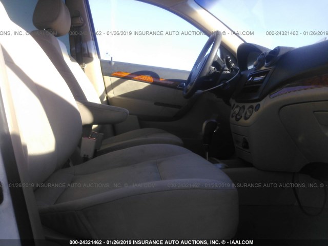 KL1TD566X7B145272 - 2007 CHEVROLET AVEO LS WHITE photo 5