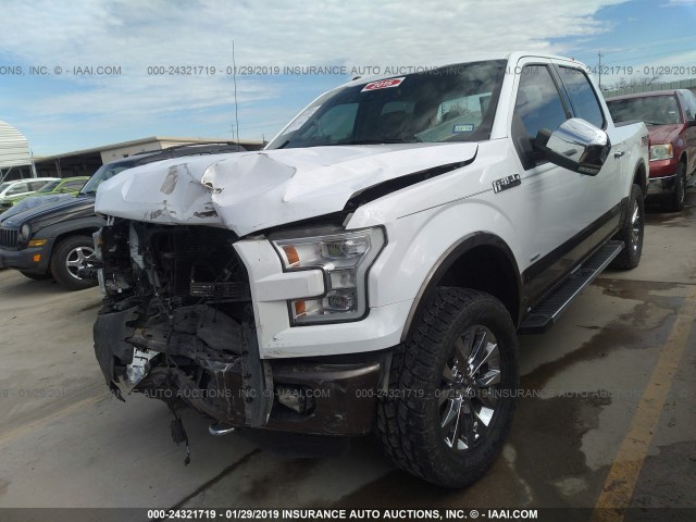 1FTEW1EG6GKD71467 - 2016 FORD F150 SUPERCREW WHITE photo 2