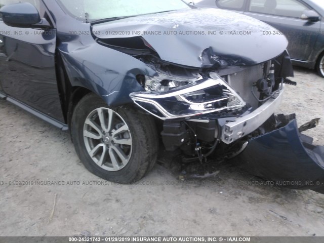 5N1AR2MM7FC714407 - 2015 NISSAN PATHFINDER S/SV/SL/PLATINUM BLUE photo 6