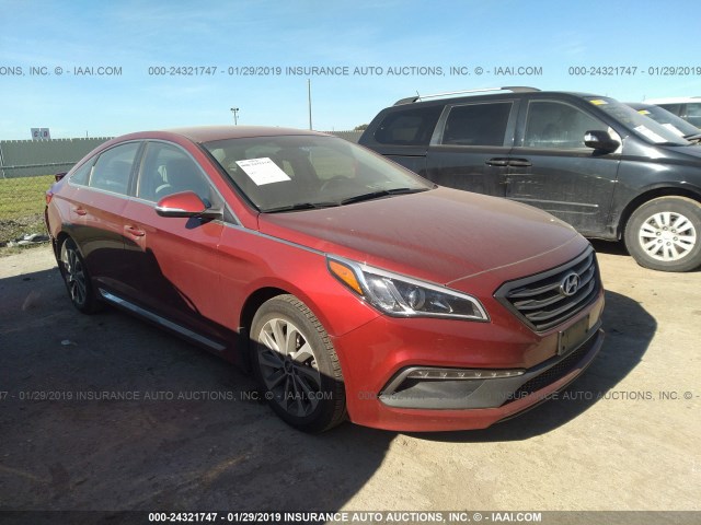 5NPE34AF1GH359118 - 2016 HYUNDAI SONATA SPORT/LIMITED RED photo 1