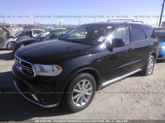 1C4RDHAG7GC301704 - 2016 DODGE DURANGO SXT BLACK photo 2