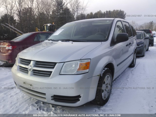 1D8HN44H18B191845 - 2008 DODGE GRAND CARAVAN SE SILVER photo 2