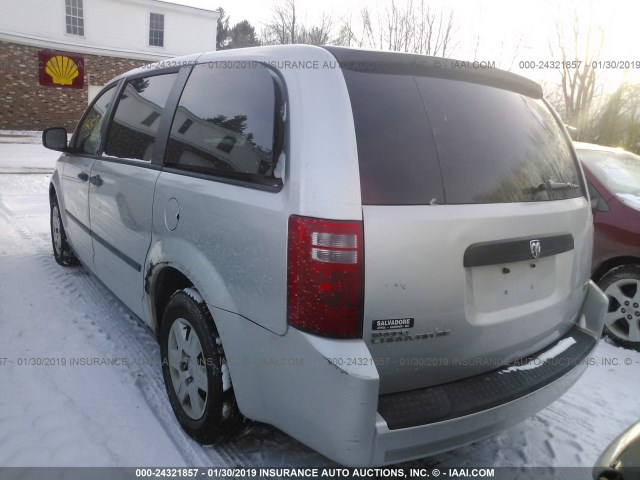 1D8HN44H18B191845 - 2008 DODGE GRAND CARAVAN SE SILVER photo 3