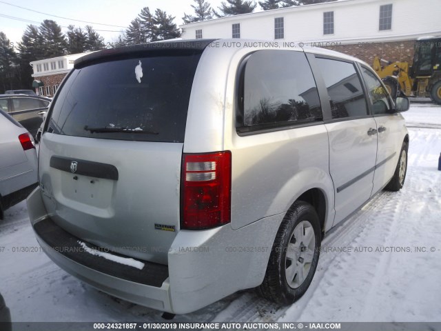 1D8HN44H18B191845 - 2008 DODGE GRAND CARAVAN SE SILVER photo 4