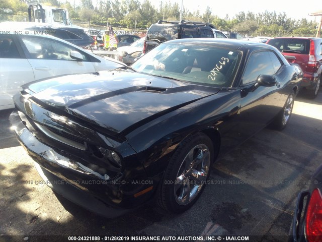 2C3CDYAG5EH247663 - 2014 DODGE CHALLENGER SXT BLACK photo 2