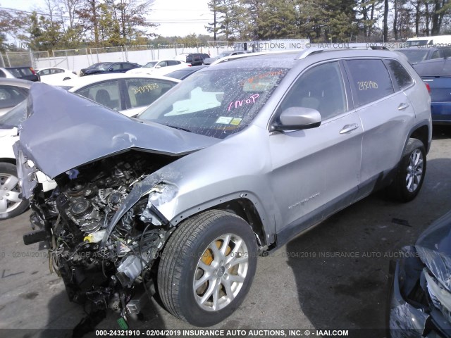 1C4PJLCB5EW126353 - 2014 JEEP CHEROKEE LATITUDE GRAY photo 2