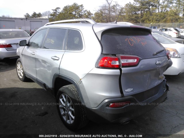 1C4PJLCB5EW126353 - 2014 JEEP CHEROKEE LATITUDE GRAY photo 3