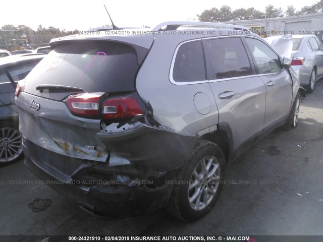 1C4PJLCB5EW126353 - 2014 JEEP CHEROKEE LATITUDE GRAY photo 4