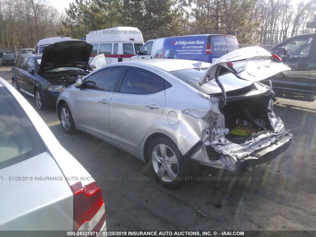 KMHDH4AE1DU503381 - 2013 HYUNDAI ELANTRA GLS/LIMITED SILVER photo 3