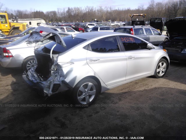 KMHDH4AE1DU503381 - 2013 HYUNDAI ELANTRA GLS/LIMITED SILVER photo 4