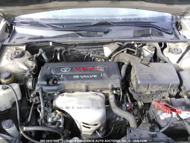 4T1BE32K52U013232 - 2002 TOYOTA CAMRY LE/XLE/SE BEIGE photo 10